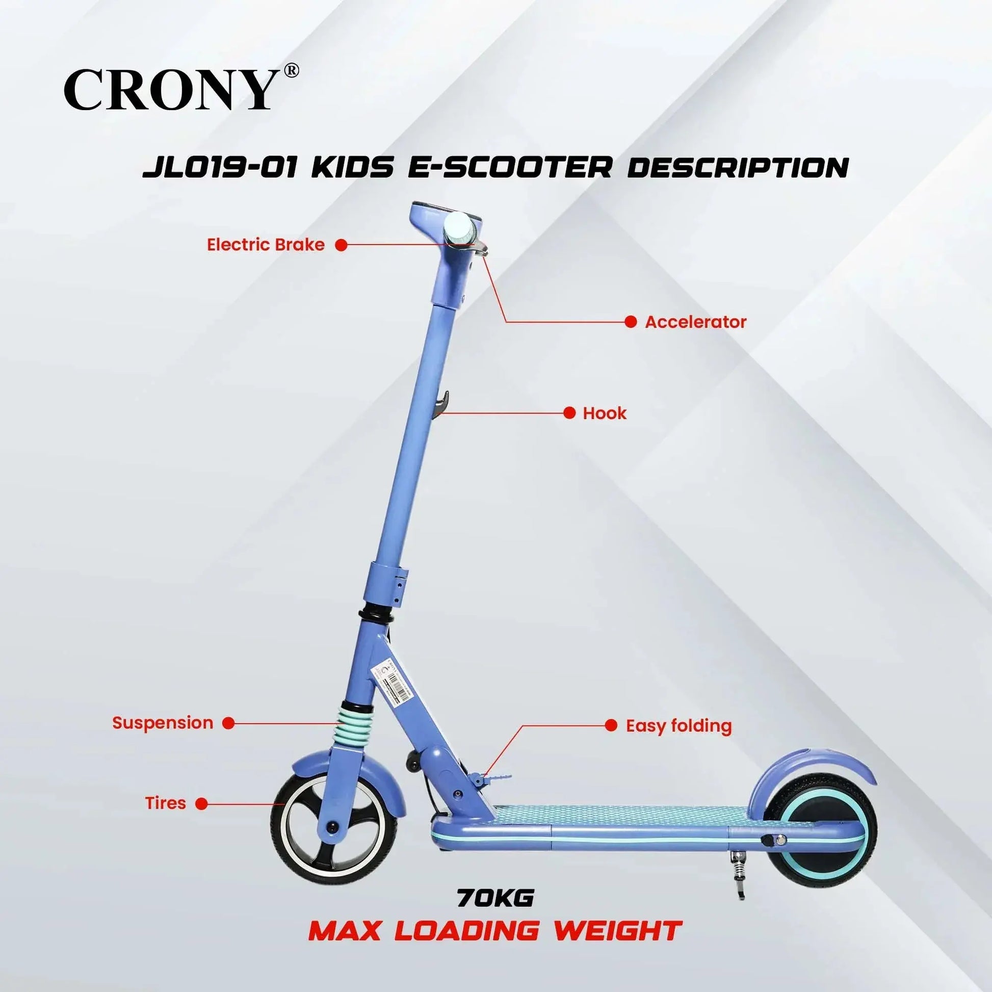 CRONY JL019-01 Kids LED Scooter - Move Scoot