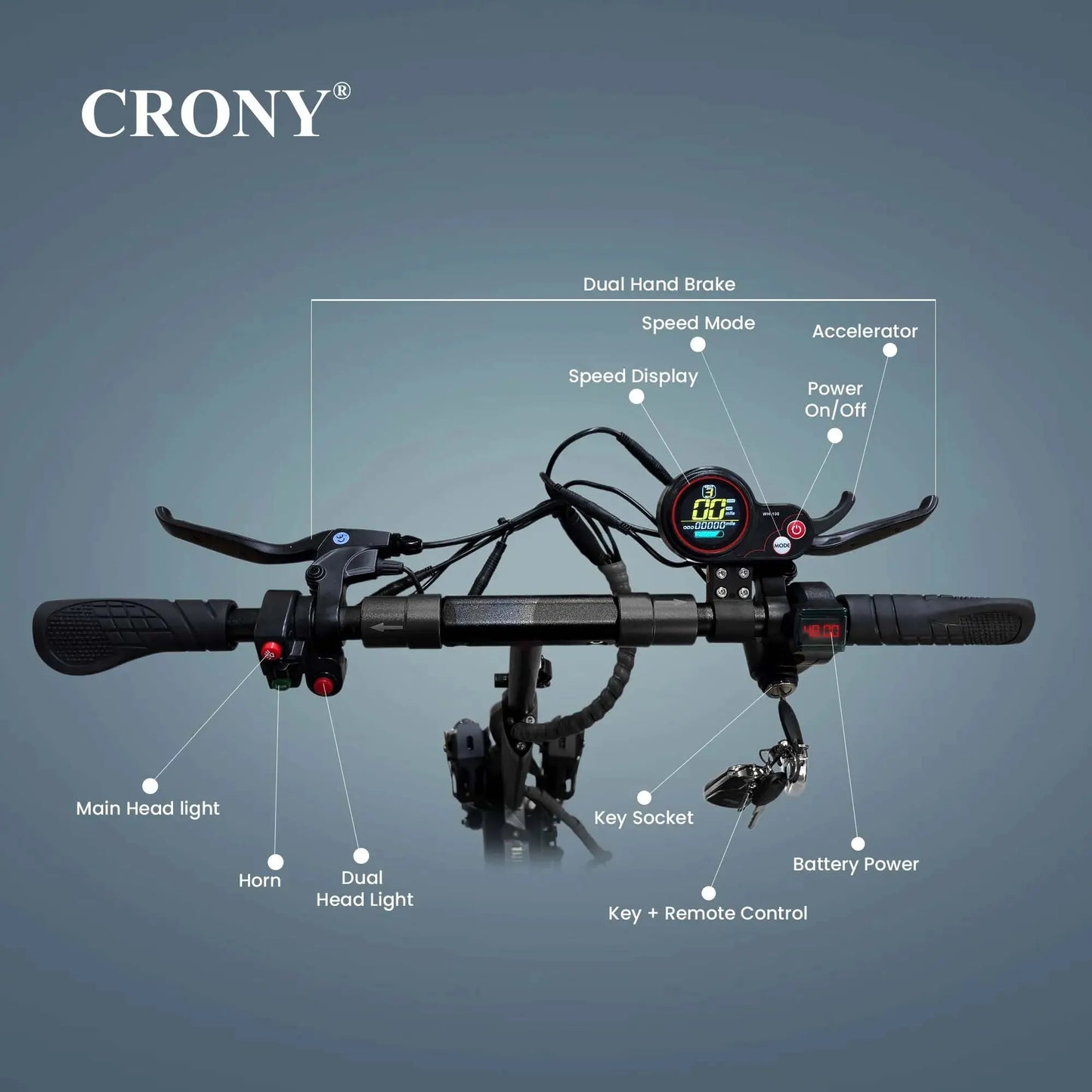 CRONY V10 Pro Electric Scooter for Adults and Kids - Move Scoot
