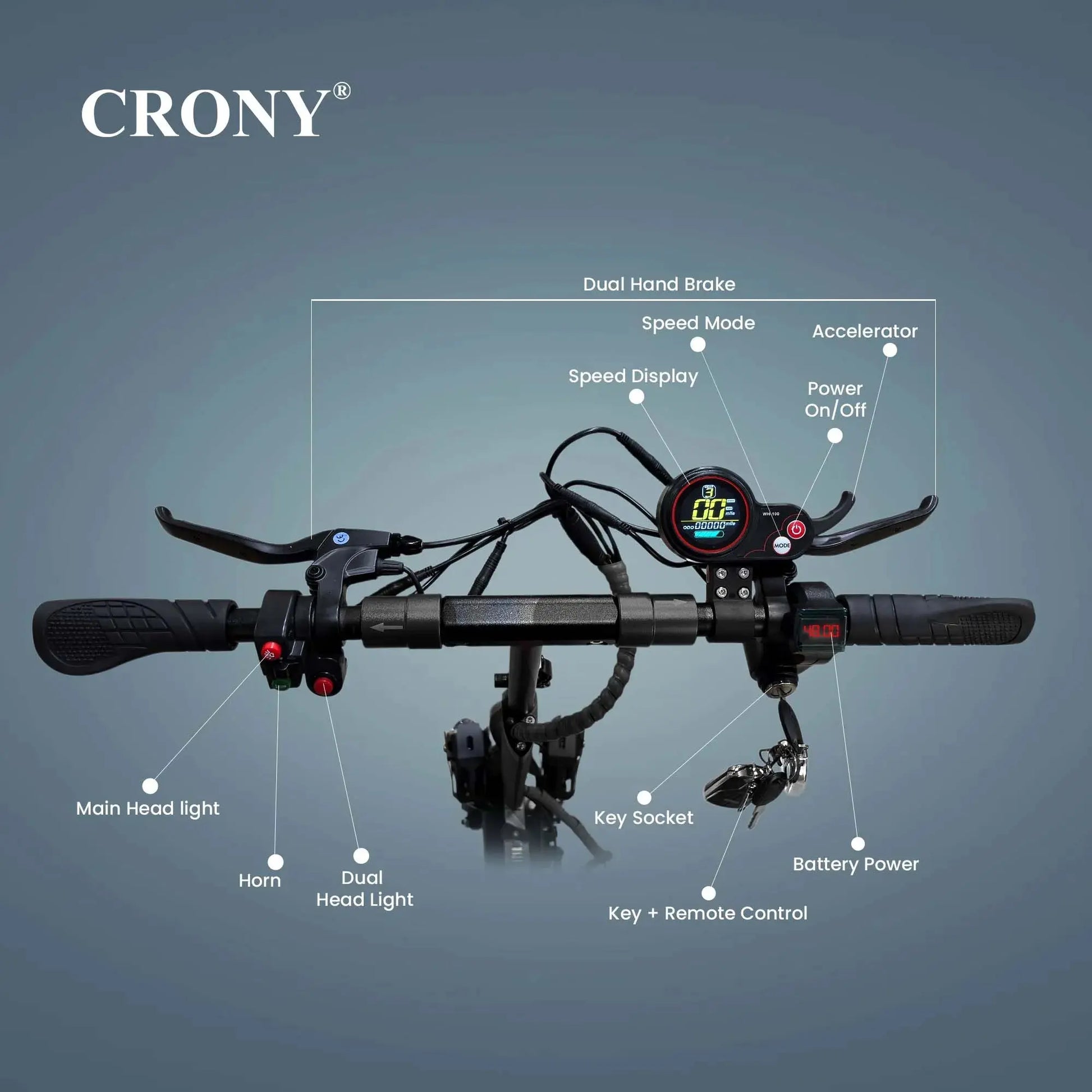 CRONY V10 Pro Electric Scooter for Adults and Kids - Move Scoot