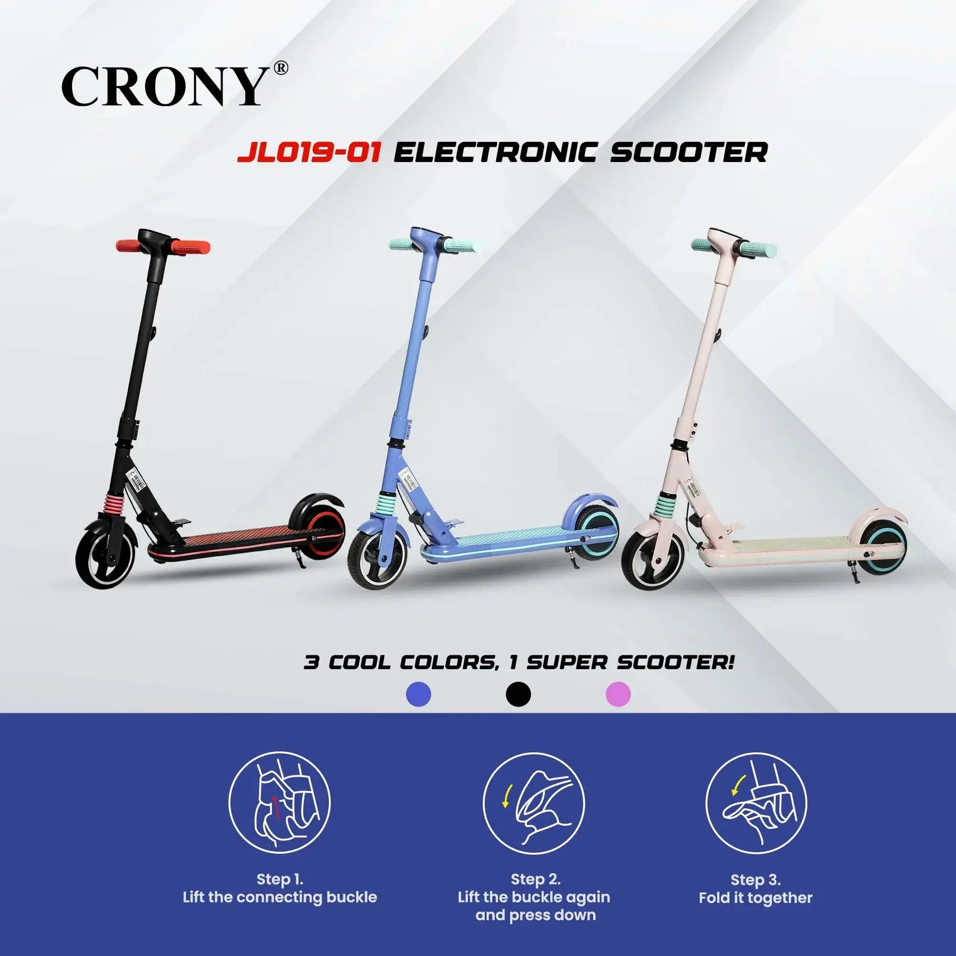 CRONY JL019-01 Kids LED Scooter - Move Scoot