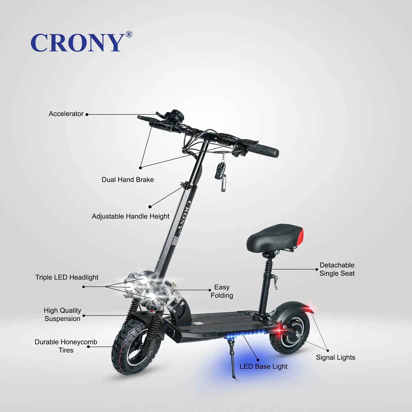 CRONY V10 Pro Electric Scooter for Adults and Kids - Move Scoot