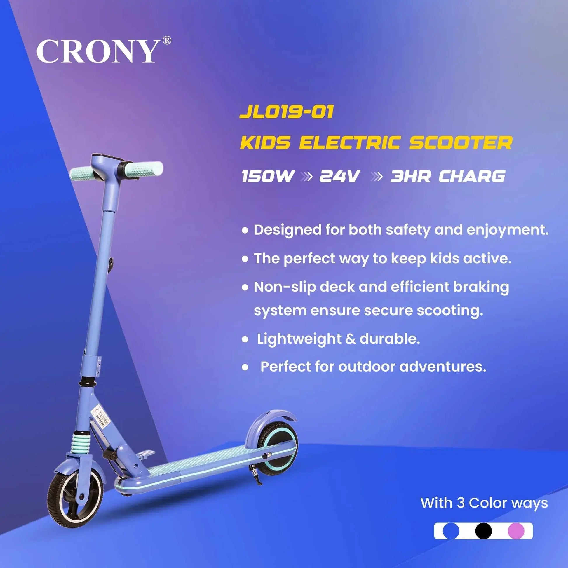 CRONY JL019-01 Kids LED Scooter - Move Scoot